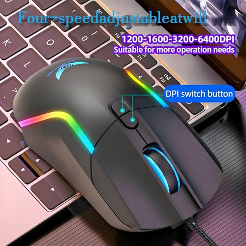 Image of Maine Game Wired USB Mouse, 2400 DPI, 4 Adjustable Levels, Silent, Factory Wholesale Sale (022, 1PACK)