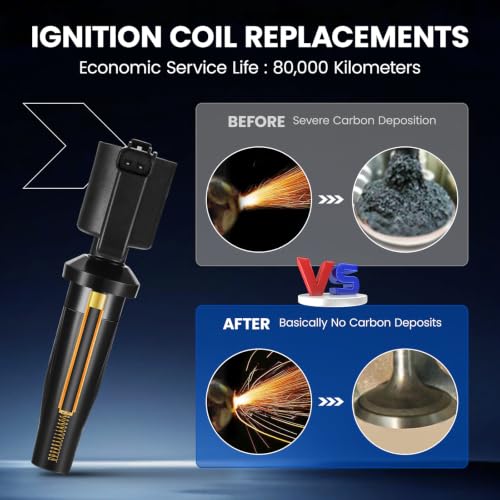 Image of 4 Ignition Coils Pack - Fix Misfires for Ford Escape /Focus /Transit Connect & Mazda 3 /6 /Tribute & Mercury Mariner (2.0L /2.3L L4) - Repl. DG504 /4M5Z12029BB