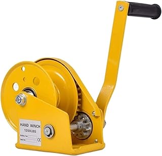 Electric Hoist Winch 1200LBS Self-Locking Hand Winch Stainless Steel Boat Windlass Truck auto Manual Lifting Hoist for Crane (Color : One Size, Size : Cordless)