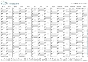 STAEDTLER Lumocolor Jahresplaner 2024 Wandkalender Set