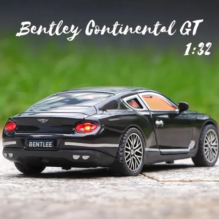 Image of Invite Enterprise 1:32 Bentley Continental GT Diecast Metal Pull Back Car with 6 Openable Doors with Sound and Light Toy Decoration car Best Gift Toys for Kids 【Green】