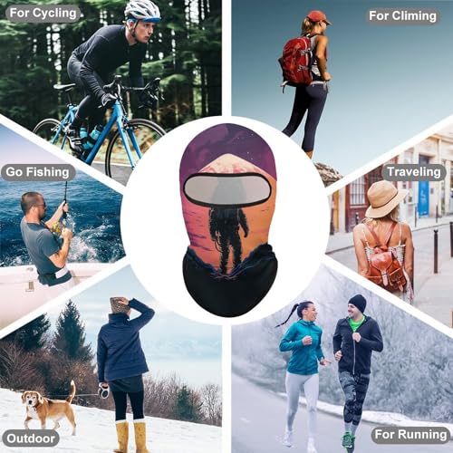 Balaclava para hombre, máscara facial para esquí, ciclismo y deportes de invierno, protección multifuncional para cara y cuello miniatura 6