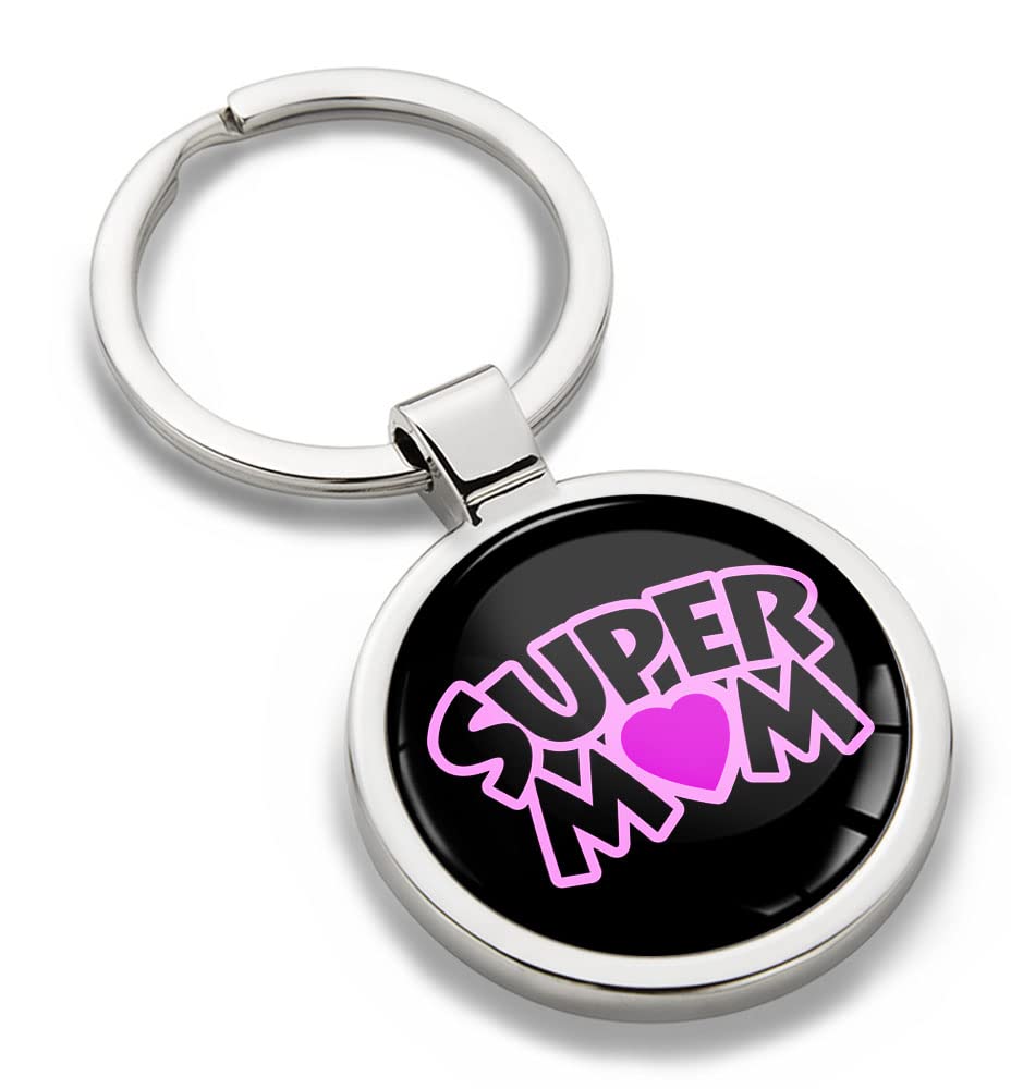 Biomar Labs Metal Keyring with 3D Domed Sticker Key Chain Men Women KK