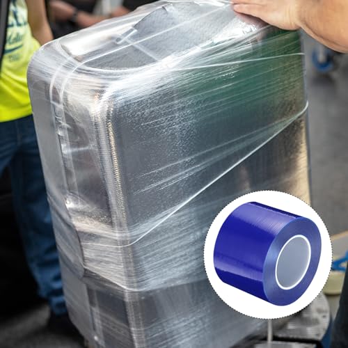 Image of MECCANIXITY Removable Protective Film Tape, 4 Inch x 656 Ft Surface Protective Scratch Film Tape Roll for Furniture, Electrical Appliances, Blue