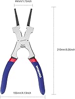 Vista 2 de WORKPRO Alicates de soldadura de 8 ", alicates de soldadura de acero CR-V multifuncionales para soldadura, eléctrica, mecánica, taller y uso