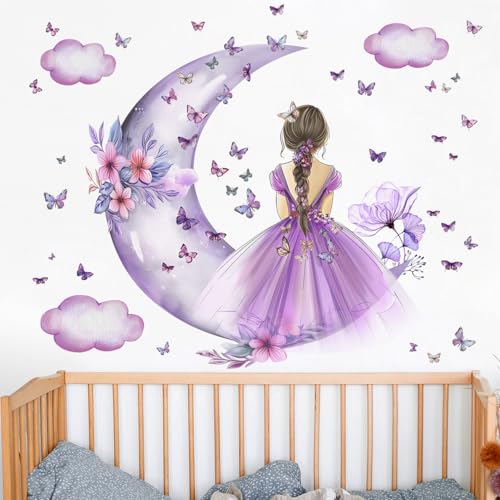 Vinilos Decorativos Mariposa Morada para Pared 2 Hojas miniatura 5