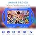 HOTTABLET Kids Tablet 7 inch Android 12, 4GB RAM 32GB ROM, 512GB Expandable, with Parental Control, WiFi, Bluetooth, Dual Camera with Silicone Case, 1PCS(Blue)