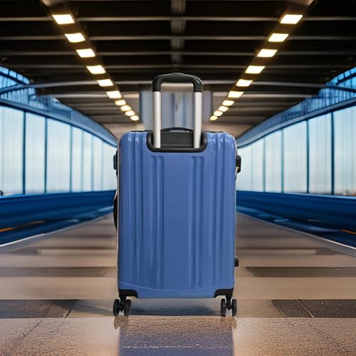 Image of Aristocrat Fortuner Check-in 65 Cm(Medium) Polypropylene 360 Degree 8 Wheels Trolley Bag for Travel Hard Case Luggage, Lightweight with TSA Lock & Robust Trolley with 3 Yrs Warranty (Ocean Blue)