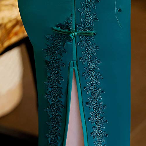 KA® Chinese Qipao jurk kort en lang met kleine mouwen, voor feestjes, Aziatisch, cheongzaam, Qipao, kort, met korte mouwen, brokaat - Image 7