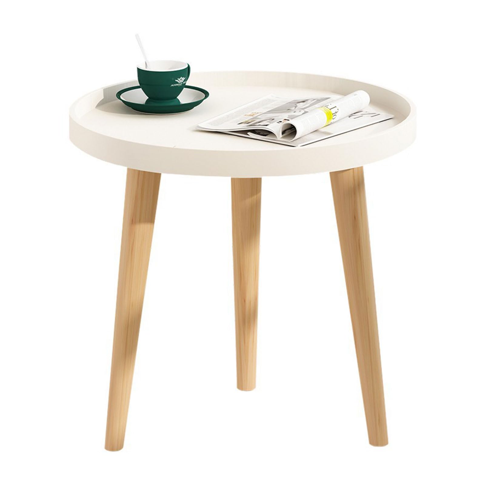 Table basse ronde gigogne amovible comme table de chevet et bureau