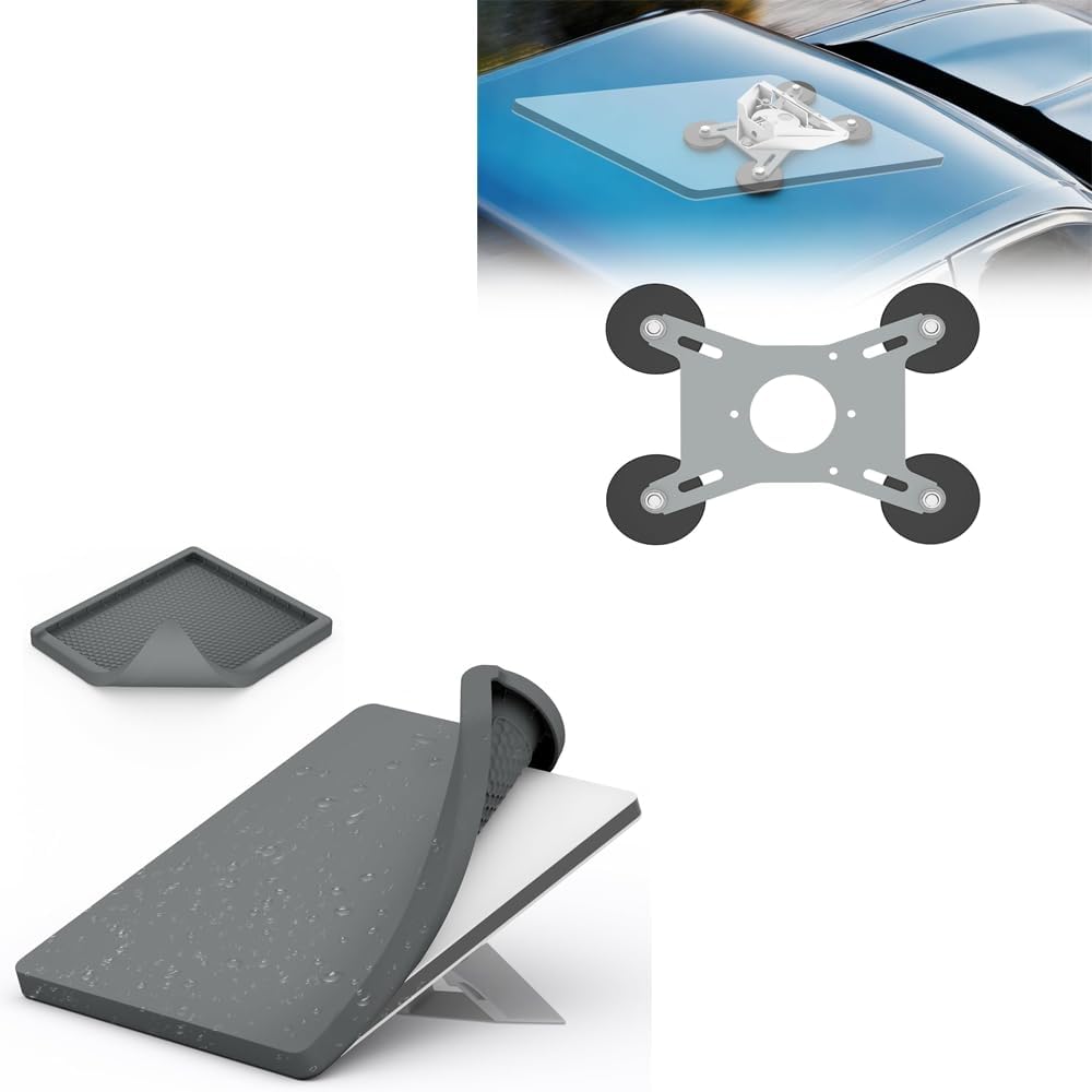 【2025 New Version】 Starlink Mini Magnetic Roof Mount 264lbs Heavy Duty Magnet+Starlink Mini Protective Cover Silicone Case for Star Link miniAccessories Antenna Cover Protector Waterproof