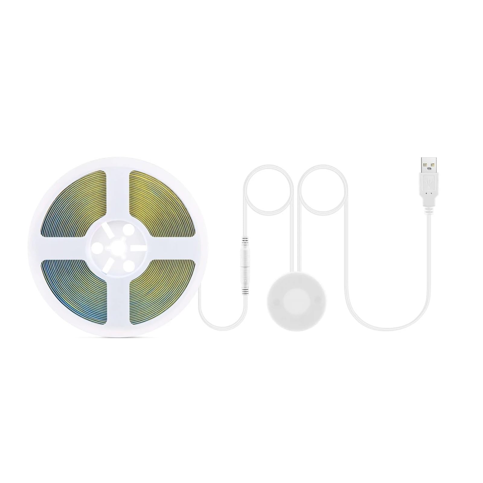 Tira de LED regulable COB USB 5V de alta densidad con atenuador(Warm White,3m)