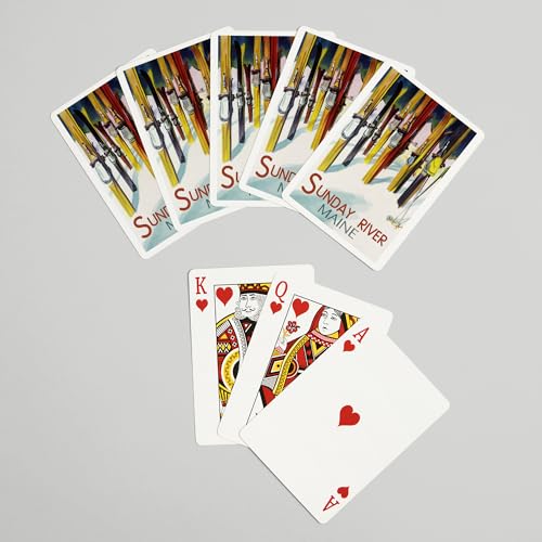 Lantern Press Baraja Poker 52 Cartas Coloridos Esquís miniatura 7