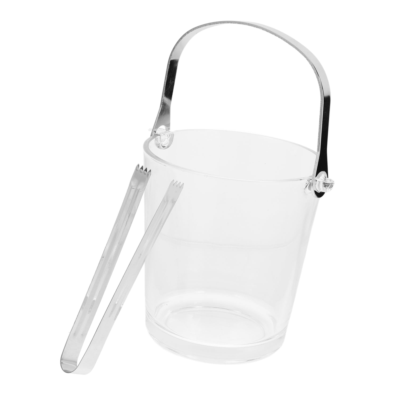 Secchiello per Ghiaccio 900ml in Vetro e Acciaio Inox con Manico