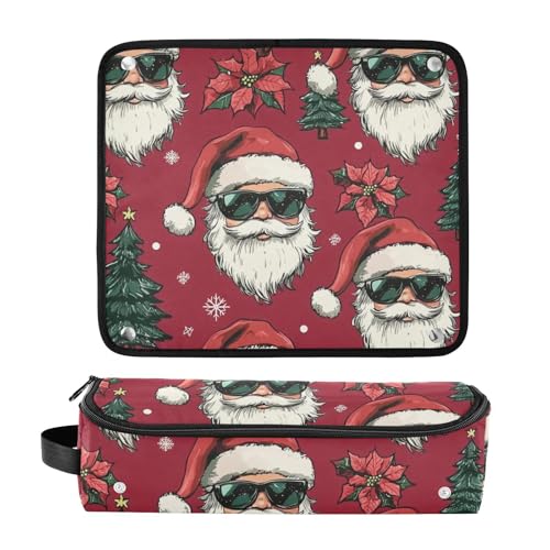 GuoChe Estuche de Viaje Portátil y Tapete Resistente al Calor con Diseño de Santa Claus miniatura 3