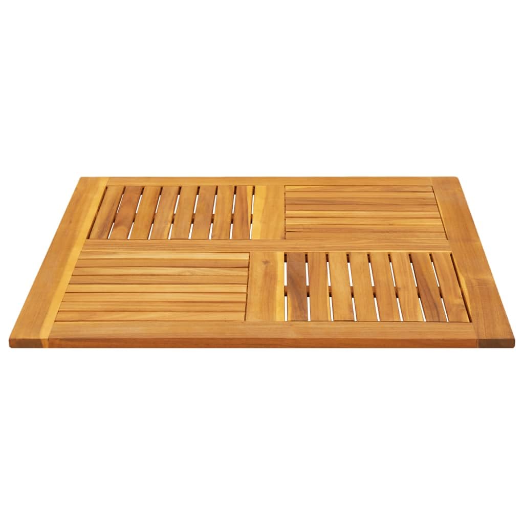 Massivholz Akazie Tischplatte 90x90x2,2 cm Quadratisch für Gartentisch Ersatz - Robustes Tropenholz mit rustikalem Design, Pflegeleichte Oberfläche und langlebiges