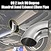 X AUTOHAUX 2pcs OD 2 Inch 90 Degree 1.2mm Thickness Mandrel Bend Elbow SS304 Stainless Steel Bend Tube Exhaust Elbow Pipe for Car Modified Exhaust System