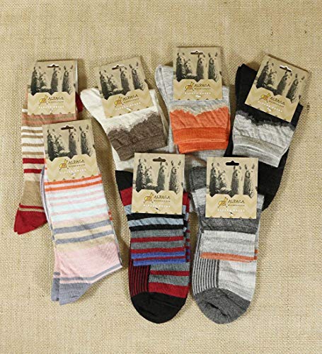 Baby Alpaca Wool Knitted Short Socks Soft And Warm One Size Two Color Design For Men Peru4
