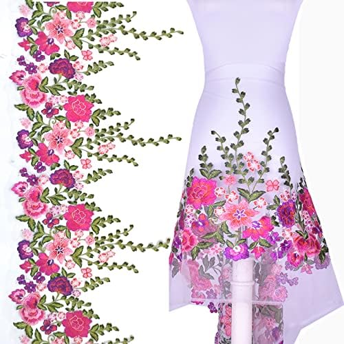 Appliques Embellishments 2 Yards Sequined Flower Lace Appliqués - Off White Beaded Embroidery Trim For Wedding Dresses Beads For Embroidery - Foto 7