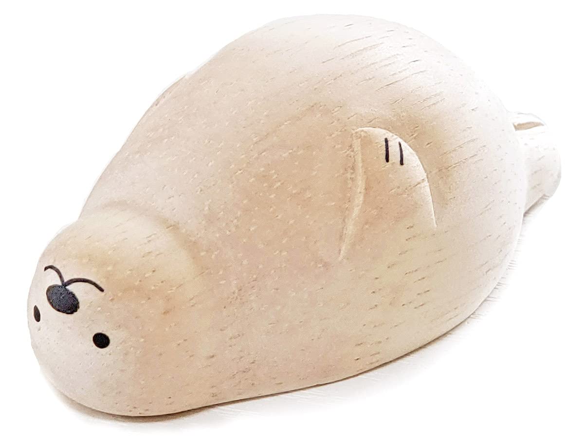 木彫りのアザラシ Amazon.co.jp: ぽれぽれ 動物 アザラシ あざらし モンクシール 仰向け