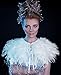 L'VOW Fashion Feather Cape Gothic Stole Shawl Burning Man Halloween Costumes(White-2)