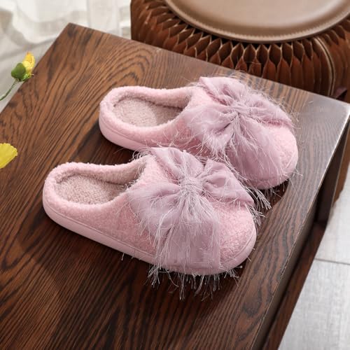 Image of LNERIP Slippers Winter Womens Mens Fluffy Plush Slippers Animals Cute Cartoon House Slippers Cuddly Warm Shoes Indoor Outdoor Girls Women