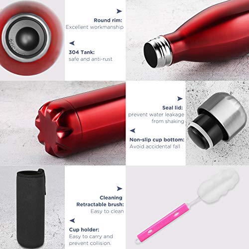 GeeRic Bottiglia Termica 1 Litro, 1L Borraccia in