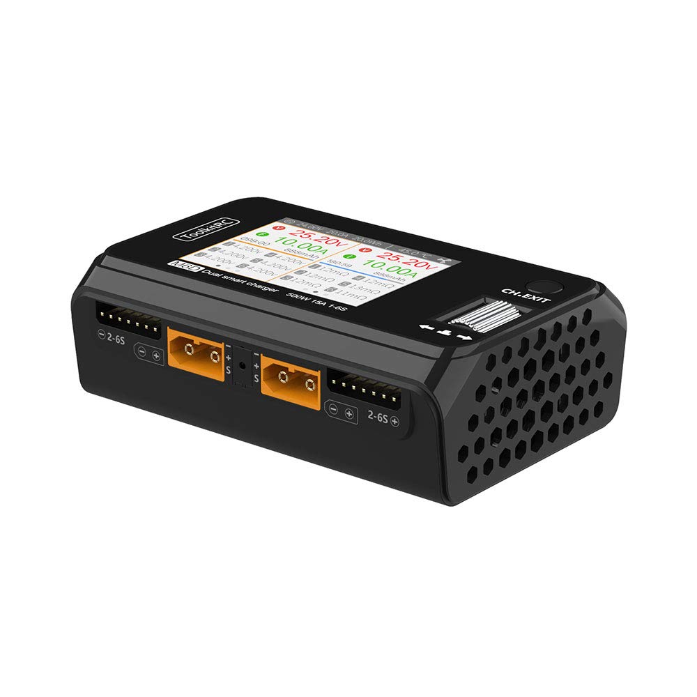ToolkitRC Lipo ładowarka M6D 500 W 15 A DC Dual Channel Mini Smart ładowarka do 1-6S FPV