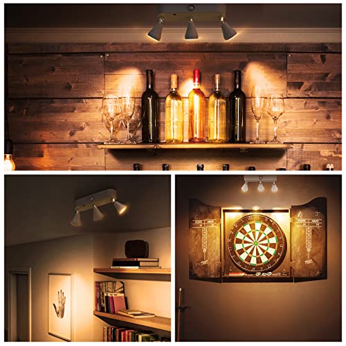 Olafus 2 Pack Wireless Picture Light Battery Operated, Led Spotlight Indoor With Remote, 2700K Warm White Art Light 3 Heads, Dimmable Timer Off Frame Painting Light For Gallery Portrait Shelf Artwork #TOP6