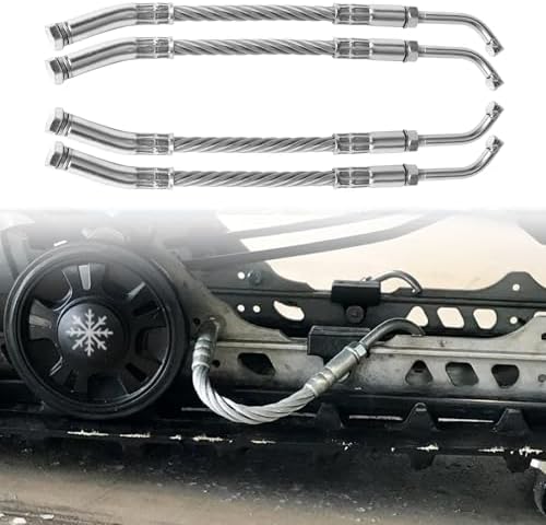 Upgraded 4 Pack Snowmobile Ice Scratchers Replacement for All Reverse and Non-Reverse Gear Equipped Snowmobiles Cable Ice Scratcher Track Heights 2-1/2"