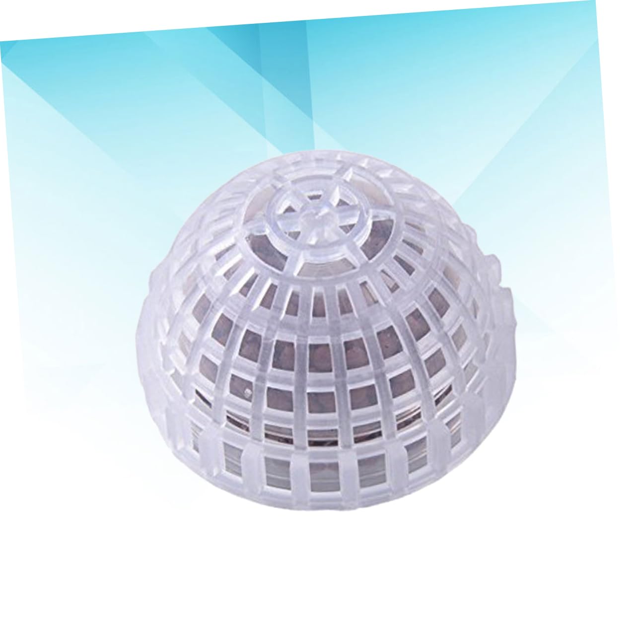 Casa Decorativa per Gamberetti Trasparente Sfera di Muschio in Plastica per Acquari, Struttura a Vite, Purifica L'acqua e Favorisce la Crescita delle Piante Acquatiche