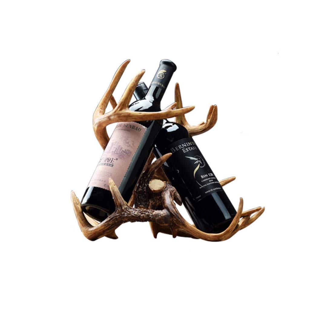 Range-bouteille de style européen et sculpture de cerf haut de gamme pour buffet de salon