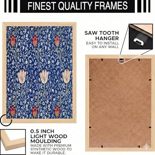 Image of BLINKART Pattern Art Aesthetic Modern Art Walls With Frame | Natural Wood Texture | Living Room Bedroom Office Wall Decoration | Poster Home Decor Frames Wall Bedroom | 12x8 Inches (D395)