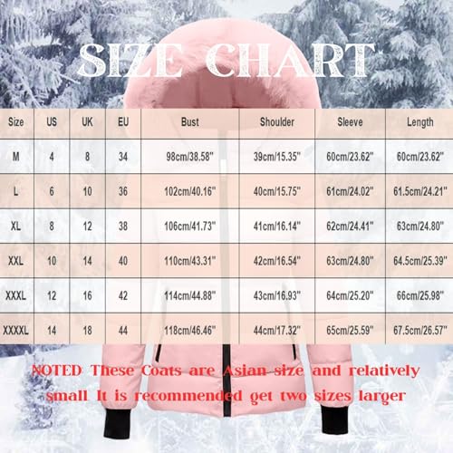 Womens Winter Coats Quilted Thicken Warm Puffer Ski Jacket Faux Fur Lined Hooded Waterproof Outdoor Comfy Down Jackets4