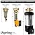 iSpring WSP-50 Reusable Whole House Spin Down Sediment Water Filter 50 Micron, 1" MNPT + 3/4" FNPT w/Push to Connect Fittings
