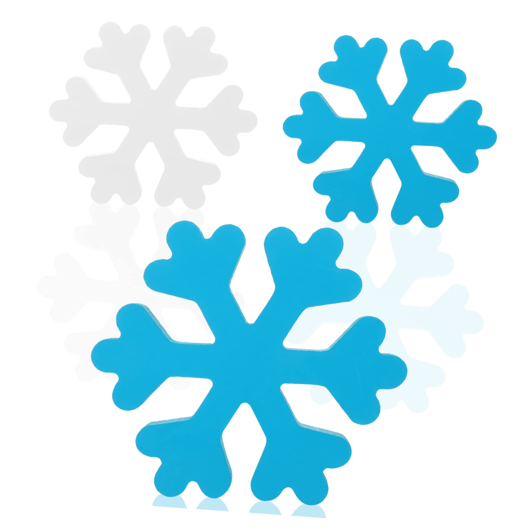 GOOHOCHY 3pcs Decorative Snowflakes Cutouts Christmas Snowflake Decor for Home Party and Office Winter Theme Table Decor for Holiday Celebrations