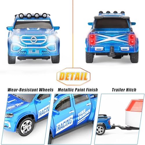 Image of Mini RC Car Remote Controlled Car from 3 4 5 6 Years 2.4GHz Mini RC Cars with Tractor and LED Light 1:64 Scale 3 Speed, Baby Cars Toy Gift