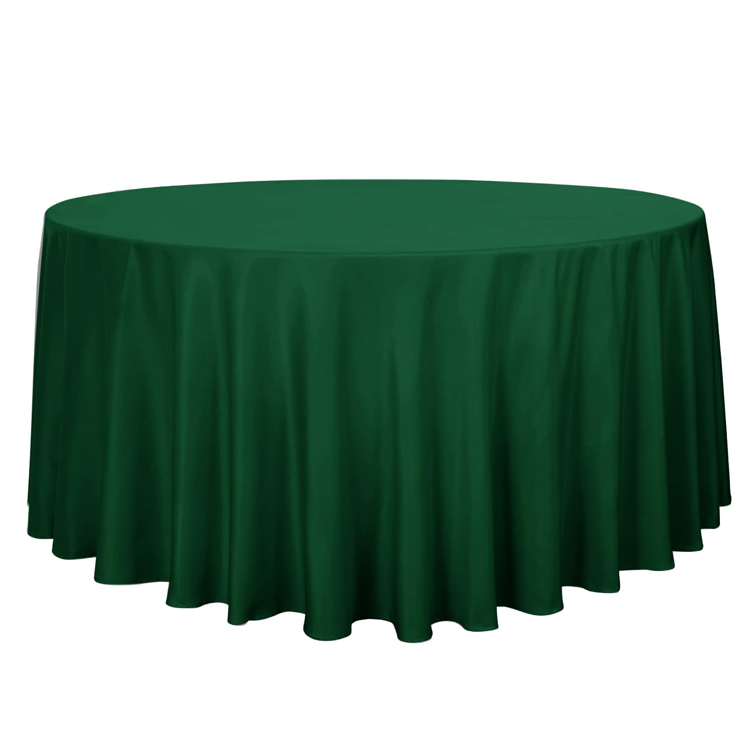 sancua Round Tablecloth, 120 Inch, Hunter Green | Water Resistant Spill Proof, Washable Polyester Cloth, Decorative Fabric Cover, For Dining, Buffet Parties and Camping