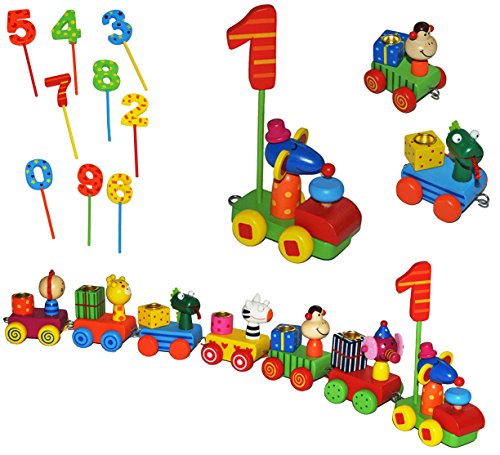 alles-meine.de GmbH großes Set Geburtstagszug - lustige Tiere -...