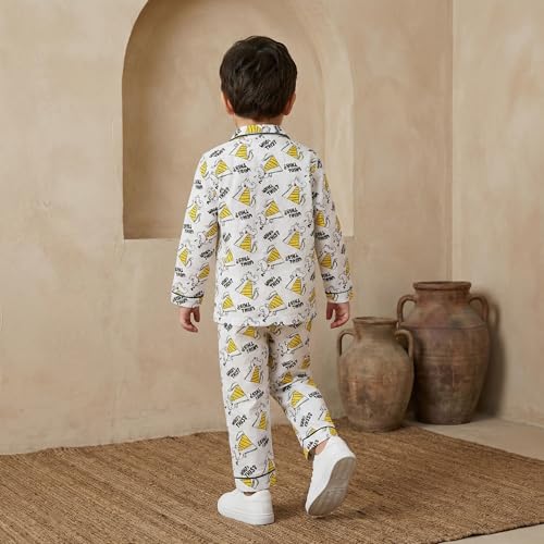 Image of CLAP Kids Cotton Printed Full Sleeves Night Suit
