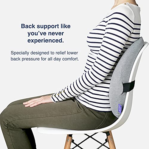 image for C CUSHION LAB Extra Dense Lumbar Pillow - Patented Ergonomic Multi-Reg