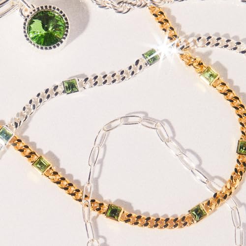 Image of Alex and Ani September Birthstone Sapphire Curb Chain Bracelet