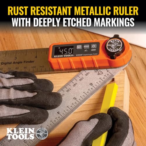 Klein Tools 935DAF Digital Angle Finder, Precision Measurements, Miter Saw Protractor Angle Calculation And Portable Design thumb #3