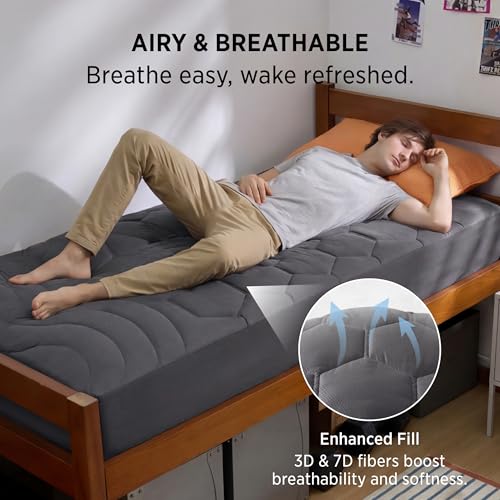 Image of Bedsure Twin XL Mattress Pad, Mattress Topper with 8-21 Inches Deep Pocket