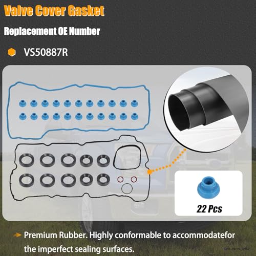 Image of Cylinder Head Gasket Kit for 2015 2016 Ford F150 3.5L ecoboost for Ford Expedition Transit-150 250 350 & 350 HD for Lincoln Navigator 2015-2018 Valve Cover Gasket VS50887R