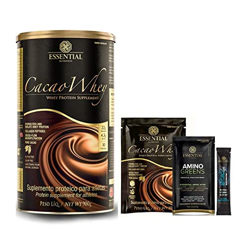 Cacao Whey 900g + 4 Amostras Sortidas - Essential Nutrition
