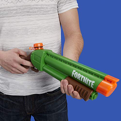 Super Soaker Nerf Fortnite Pump-SG Wasserblaster – Pump-Action Wasser-Attacke – Für Kinder, Jugendliche und Erwachsene, Mehrfarbig, E7647FF1