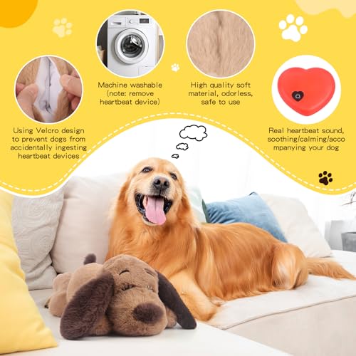 image for BEVERLYSHARK Heartbeat Puppy Toy Dog Anxiety Relief Calming Aid Heartb