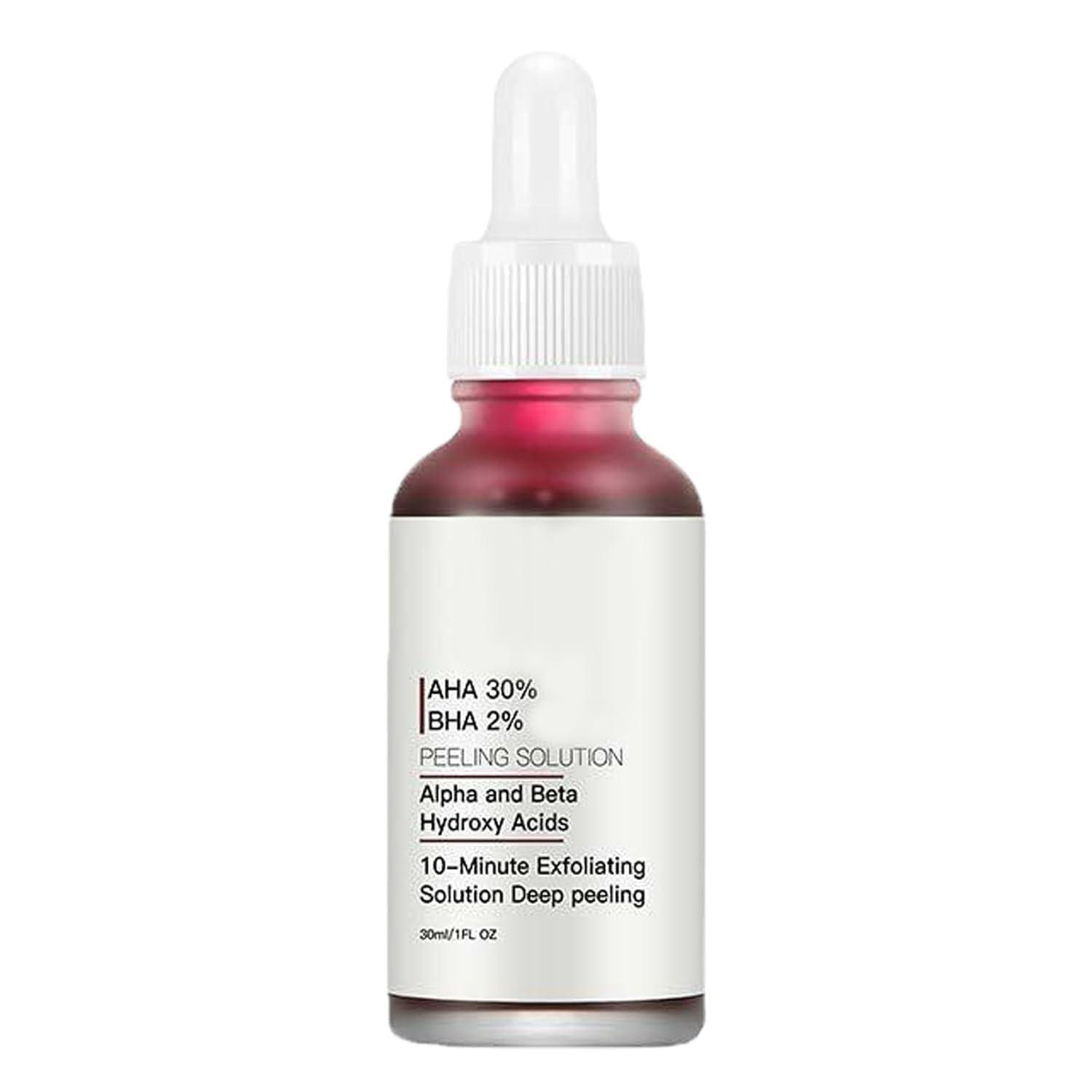 Peeling Solution AHA 30% + BHA 2% Exfoliating Facial Serum Chemical Peel for Face Fighting Blemishes Reduces Pore Congestion and Fine Lines, 1.0Fl Oz/30ml (1 PCS)