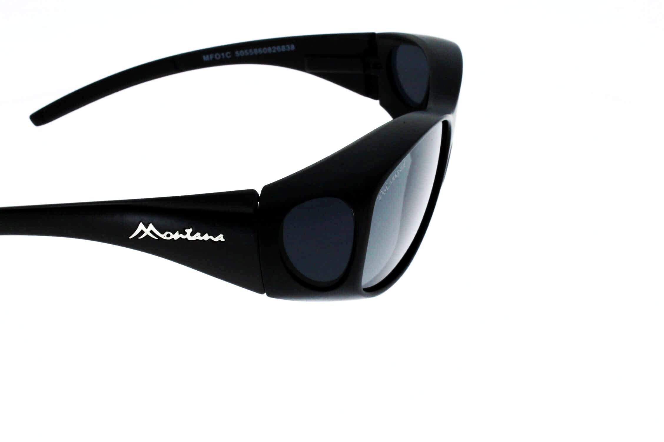 Montana MFO1C Montana - SUR-LUNETTES MONTANA MFO1C, negro mate, vidrio gris polarizado
